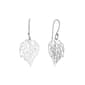 Athra Sterling Silver Laser Cut Maple Leaf Drop Earrings - image 1