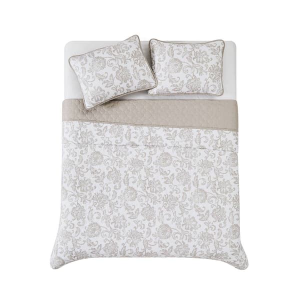 Cannon Sylvana Jacobean 180 Thread Count Reversible Quilt Set