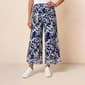 Womens Nicole Miller Elastic Waist Leaf Eyelet Trim Pants - image 1