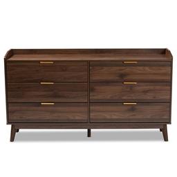 Baxton Studio Lena 6 Drawer Wooden Dresser