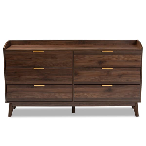 Baxton Studio Lena 6 Drawer Wooden Dresser