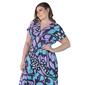 Plus Size 24/7 Comfort Apparel Butterfly Print Empire Waist Dress - image 2