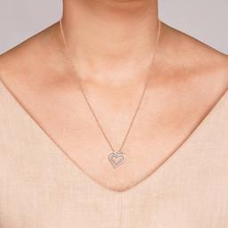 Nova Star® Lab Grown Diamond Two-Tone Intertwined Heart Pendant