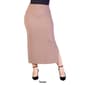 Plus Size 24/7 Comfort Apparel Ribbed Knit Side Slit Maxi Skirt - image 8