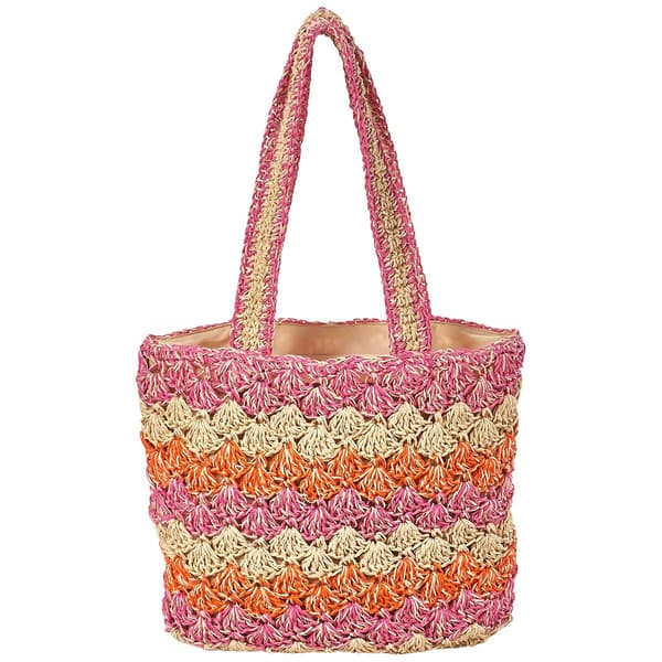 Sun ''N'' Sand Pink Paper Straw Tote