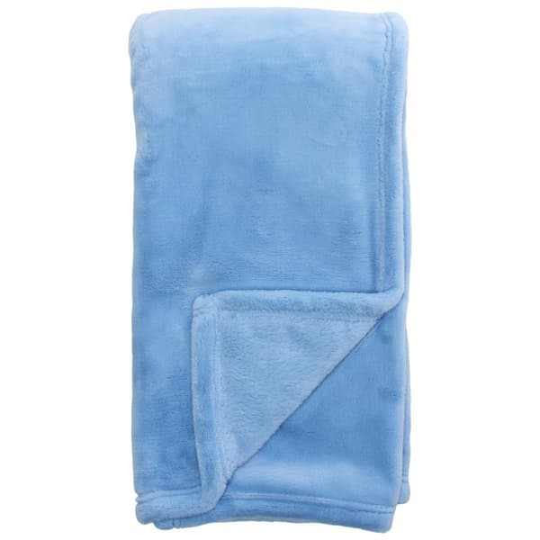 DK Baby Blue Milky Flannel Blanket - image 