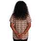 Plus Size Notations Short Sleeve Feather Bar Keyhole Blouse - image 2