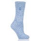 Womens Heat Holders Primrose Twist Crew Sock - Denim/Cream - image 2