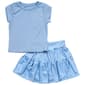 Girls (7-16) RBX Solid Tee w/ Stripe Skort Set - image 1