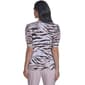 Petite Calvin Klein Short Sleeve Abstract Zebra Blouse - image 2