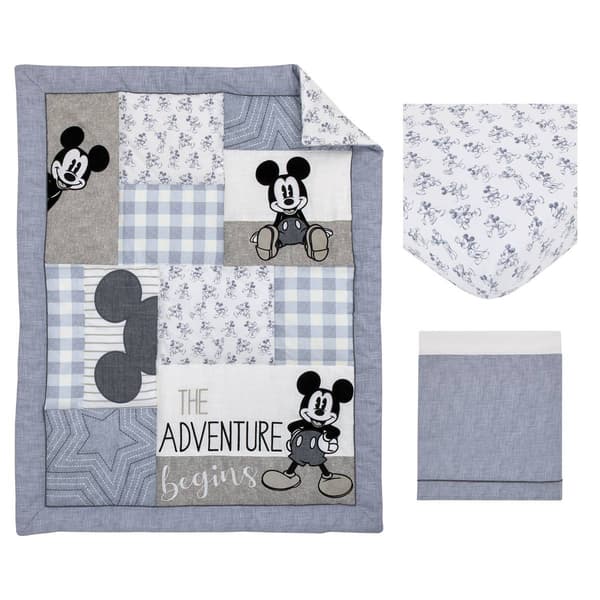 Disney 3pc. Call Me Mickey Nursery Crib Bedding Set