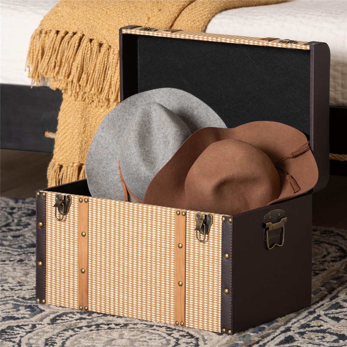 Baxton Studio Manton Woven Exterior Storage Trunk