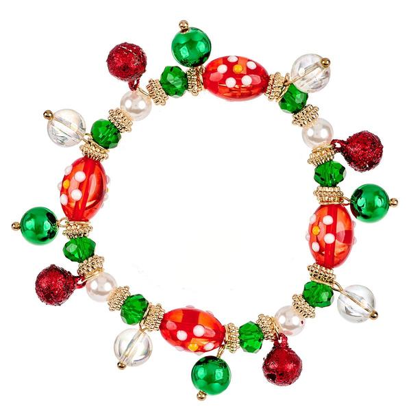 Holiday Charm Multi-Color Beaded Bracelet