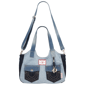 True Religion Color Block Denim Soft Satchel - image 7