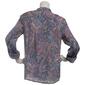 Womens Ruby Rd. Wovens Batik Floral Pintuck Casual Button Down - image 2