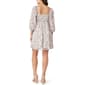 Juniors Wallflower 3/4 Sleeve Pleat Chiffon Dress- Pristine - image 3