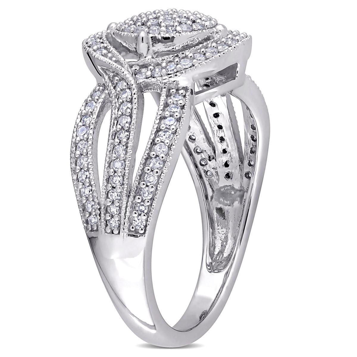 Diamond Classics™ 10kt. White Gold 1/2ctw. Diamond Swirl Ring