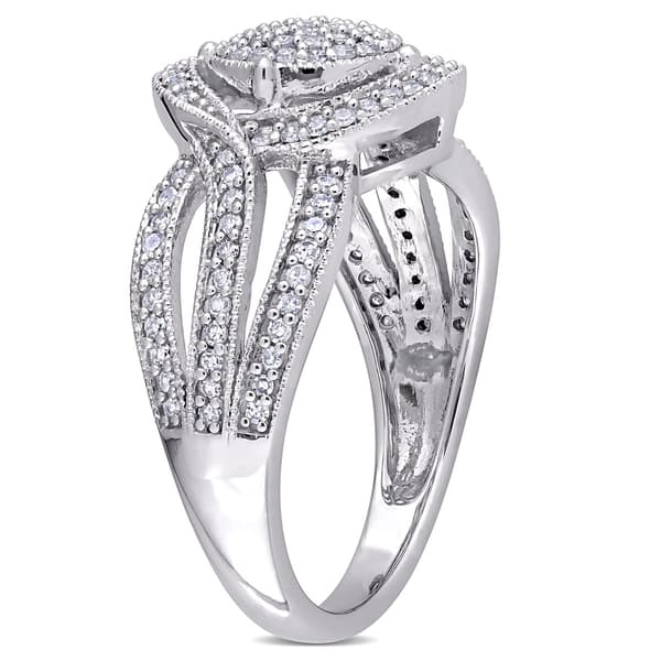 Diamond Classics™ 10kt. White Gold 1/2ctw. Diamond Swirl Ring