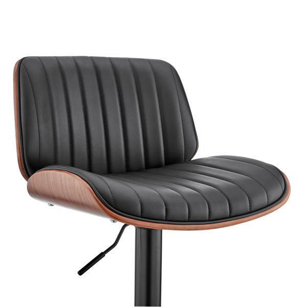Armen Living Brock Faux Leather Adjustable Height Bar Stool