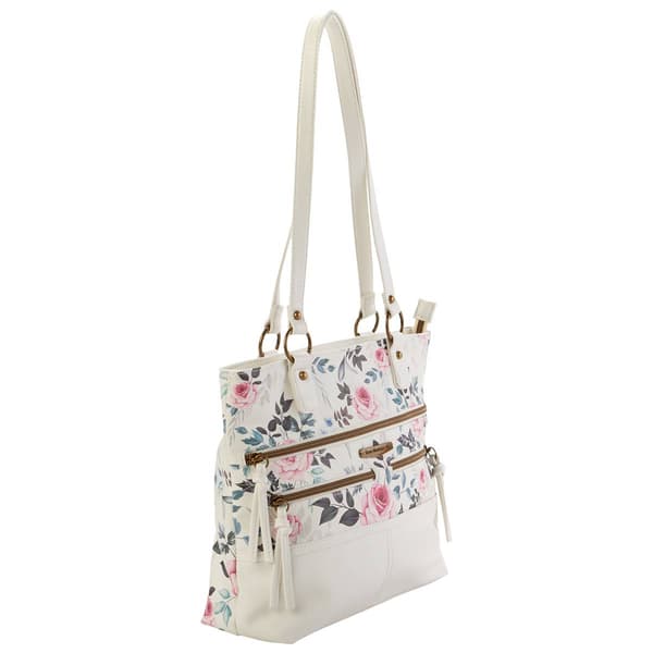 Stone Mountain Vintage Rose Washed Donna Tote - White