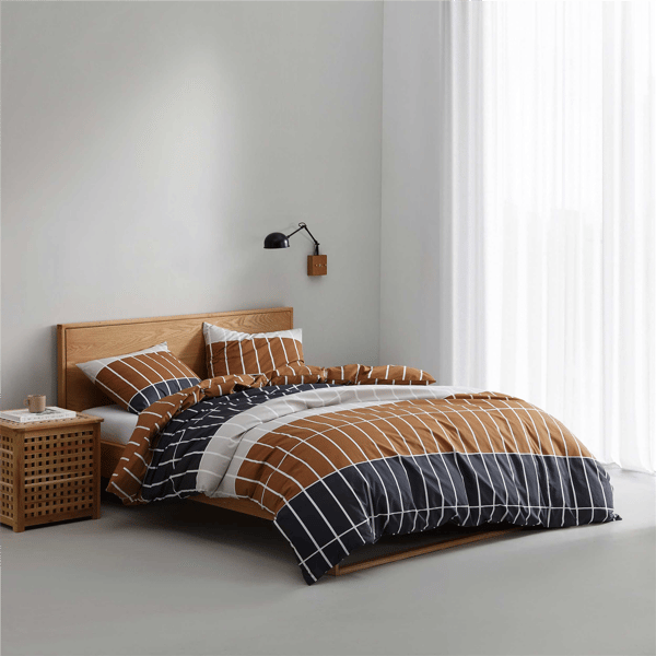 Marimekko Tiiliskivi Raita Cotton Duvet Cover Set