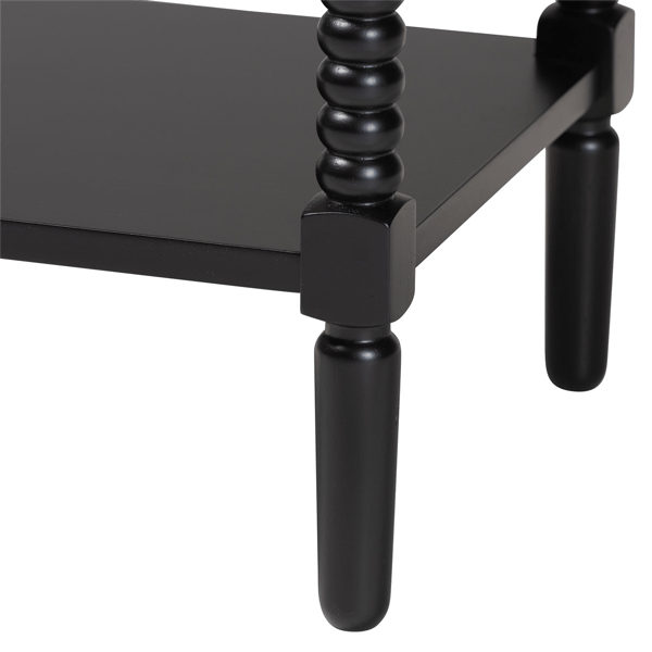 Baxton Studio Braith Farmhouse Black Wood 1-Drawer Nightstand