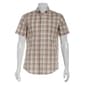 Mens Chaps Short Sleeve Stretch Button Down Shirt - Khaki - image 1