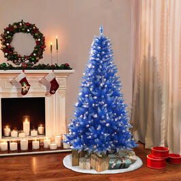 Puleo International Pre-Lit 6.5ft. Blue Christmas Tree
