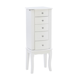 Linon Home Decor Jasmine White Jewelry Armoire
