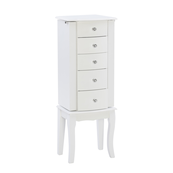 Linon Home Decor Jasmine White Jewelry Armoire