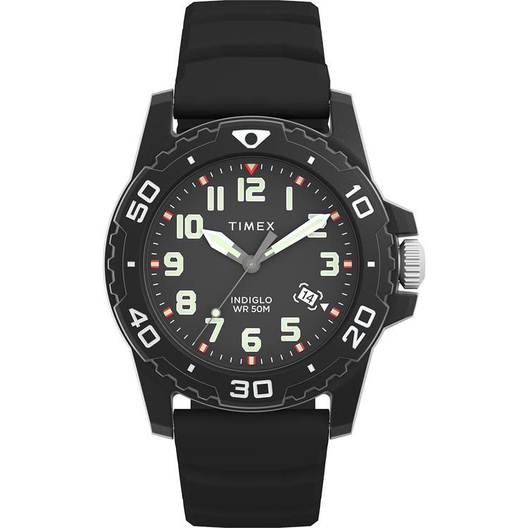Mens Timex(R) Main Street Black Dial Watch - TW5M61200JT