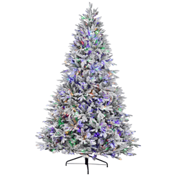 Northlight Real Touch(tm) 6ft. Pre-Lit Flocked Pine Christmas Tree