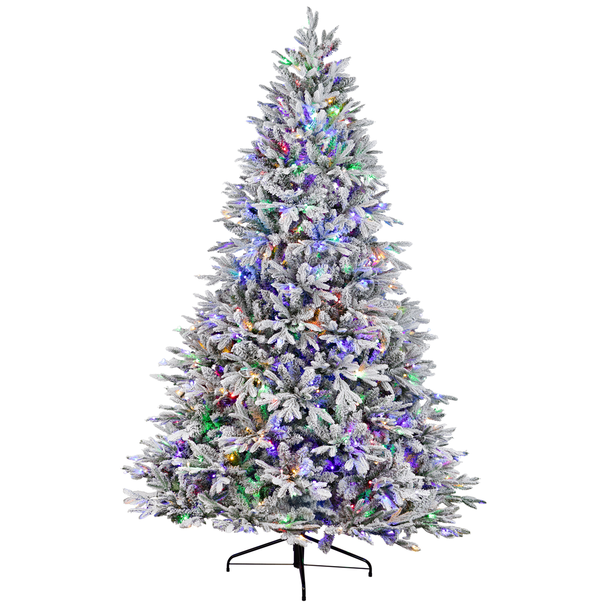 Northlight Real Touch(tm) 6ft. Pre-Lit Flocked Pine Christmas Tree