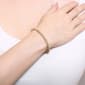 Athra Gold over Brass Single Honeycomb Crystal Coil Bracelet - image 3