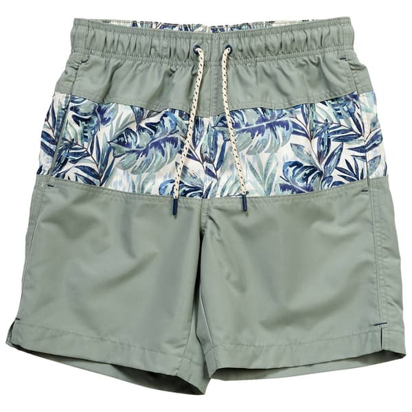 Mens Hawaiian Authentics Color Block Tropic Swim Trunks