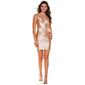 Juniors Emerald Sundae Glitter Side Ruch Slit Mini Sheath Dress - image 1
