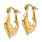 Gold Classics™ 14k Gold Polished Dolphin Hoop Earrings - image 2