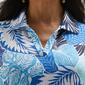 Womens Rafaella&#174; Sleeveless Porcelain Tropical Ribbed Blouse - image 3
