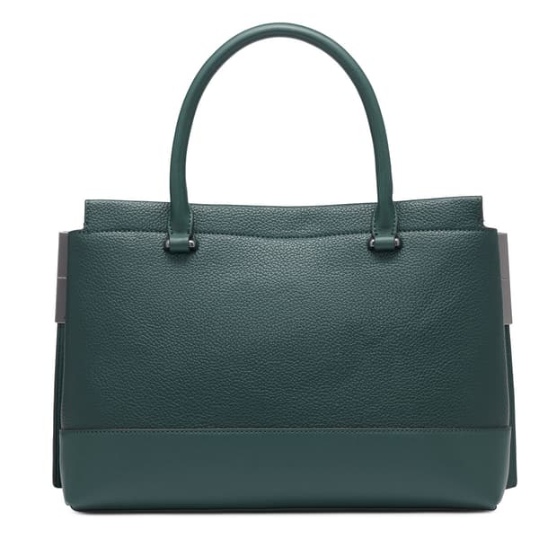 Calvin Klein Bianca Solid Satchel w/ Snap Closure