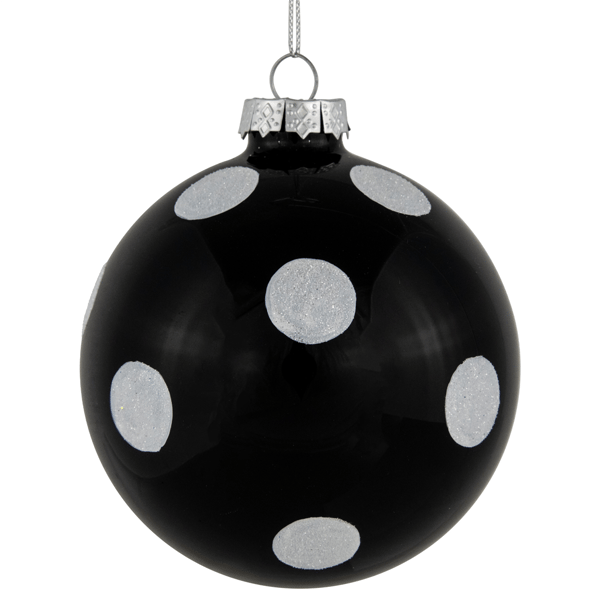 Northlight 2pk. Polka Dot Christmas Glass Ball Ornaments