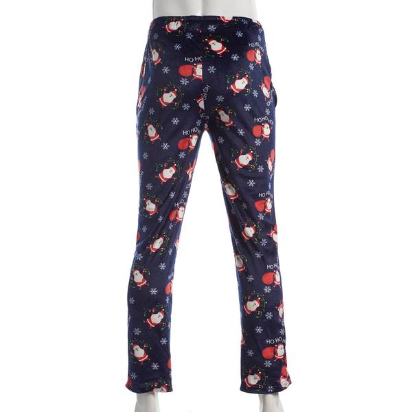 Mens Preswick & Moore® Ho Ho Ho Santa Silky Fleece Pajama Pants