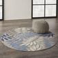 Nourison Aloha Leaf Print Round Rug - image 8