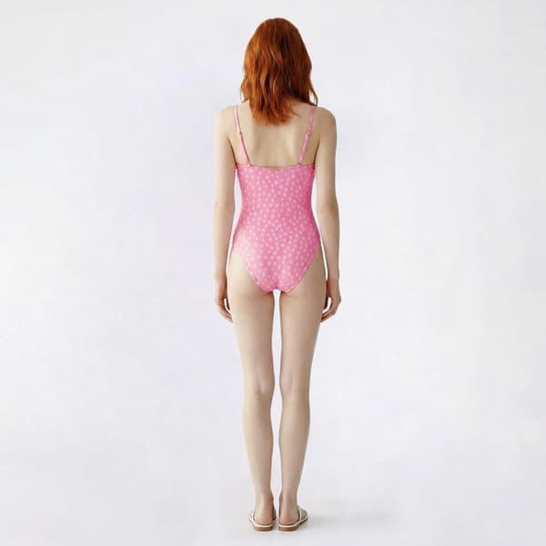 Juniors Betsey Johnson Bandeau One Piece With Center Front Tie