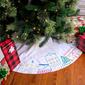National Tree Village Scene White Velvet Tree Skirt w/ Embroidery - image 5