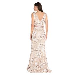 Womens R&M Richards Sleeveless Ethereal Bloom Gown
