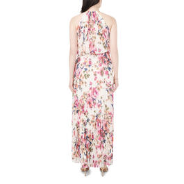 Petite MSK Sleeveless Foil Floral Pleat Maxi Blouson Dress