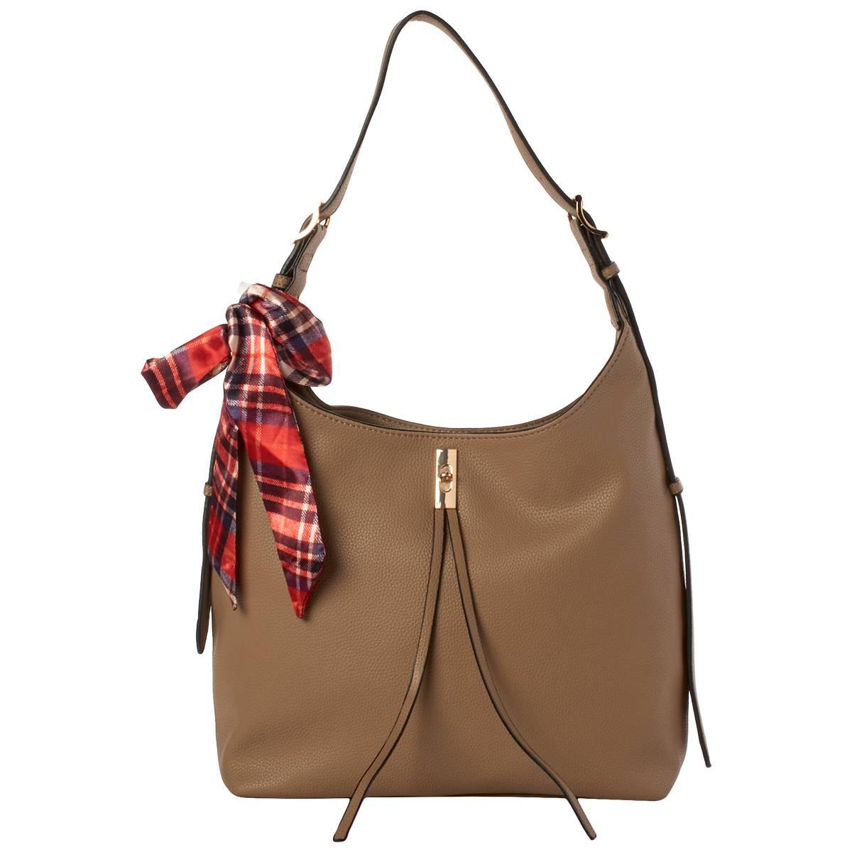 DS Fashion North/South Hobo with Scarf
