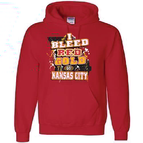 Mens Encore I Bleed Kansas Hooded Sweatshirt