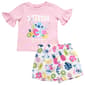 Girls (4-6x) Disney Stitch Ohana Tee & Shorts Set - image 2