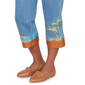 Petite Alfred Dunner Beachcomber Beach Embroidery Denim Capris - image 5